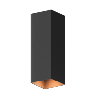 Calex Wandlamp buiten | Up & Down | Rechthoek | 3000K | IP54 | 4W | Zwart/Goud