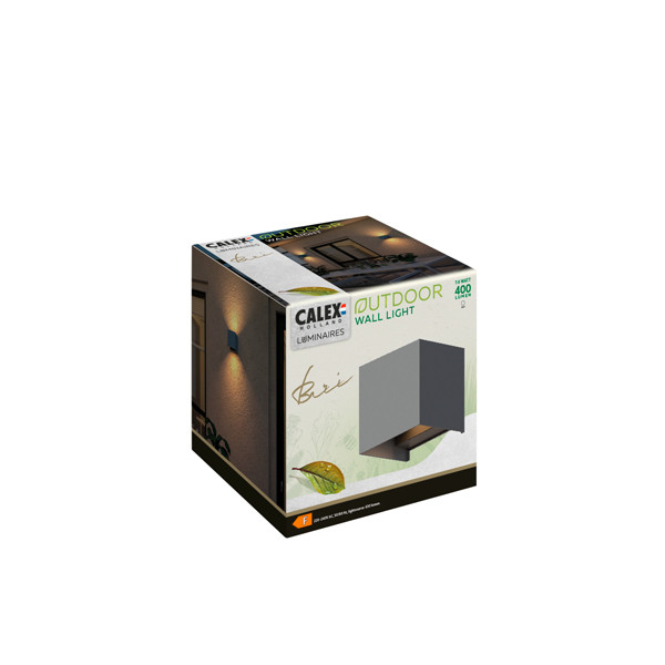 Calex Wandlamp buiten | Up & Down | Vierkant | 3000K | IP54 | 7W | Antraciet  LCA01043 - 2