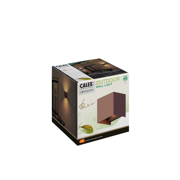 Calex Wandlamp buiten | Up & Down | Vierkant | 3000K | IP54 | 7W | Roestkleur  LCA01042 - 2