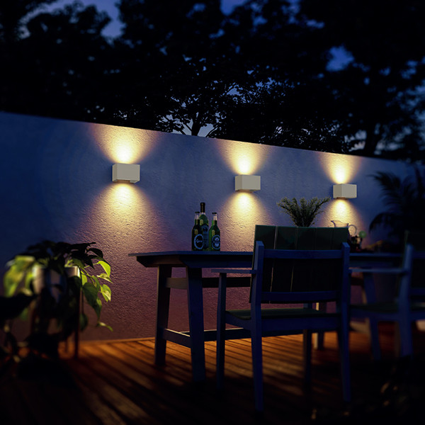 Calex Wandlamp buiten | Up & Down | Rechthoek | 3000K | IP54 | 7W | Zand LCA01269 - 4