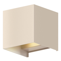 Calex Wandlamp buiten | Up & Down | Vierkant | 3000K | IP54 | 7W | Zand LCA01268