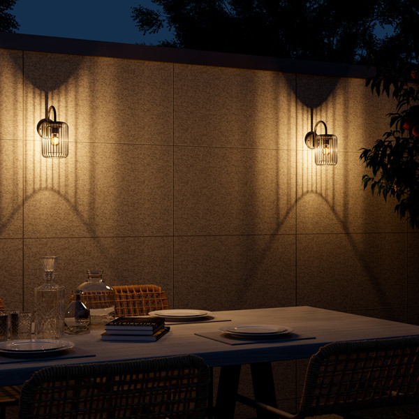 Calex Wandlamp buiten E27 | Ovaal | Rome | IP44 | Zwart LCA01030 - 4