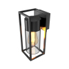 Calex Wandlamp buiten E27 | Rechthoek | Glas | IP44 | Zwart  LCA01031 - 1