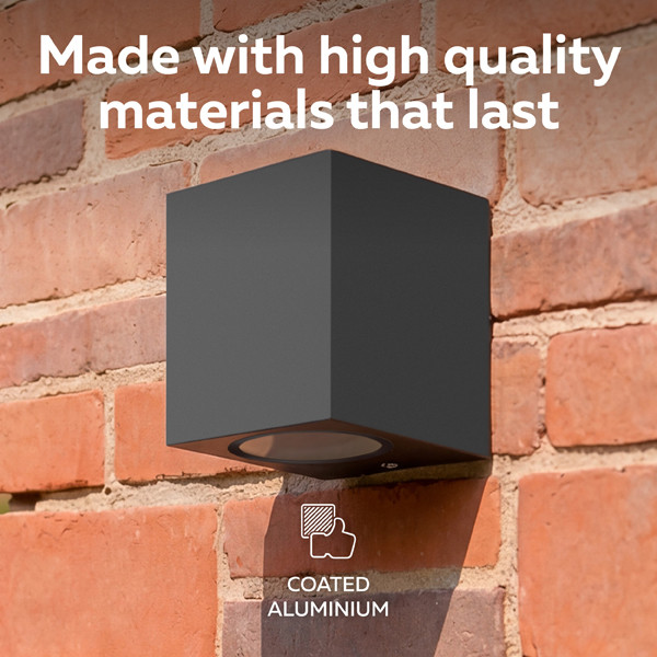 Calex Wandlamp buiten GU10 | Vierkant | IP54 | Antraciet LCA01023 - 5