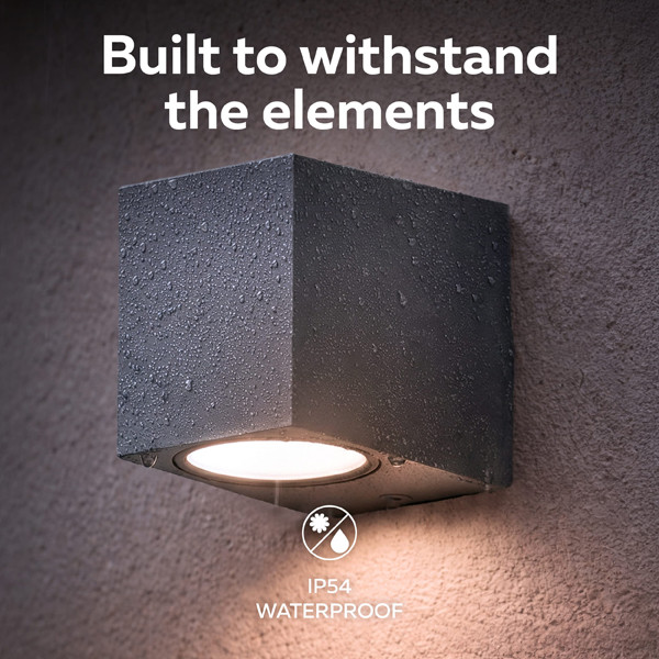 Calex Wandlamp buiten GU10 | Vierkant | IP54 | Antraciet LCA01023 - 3