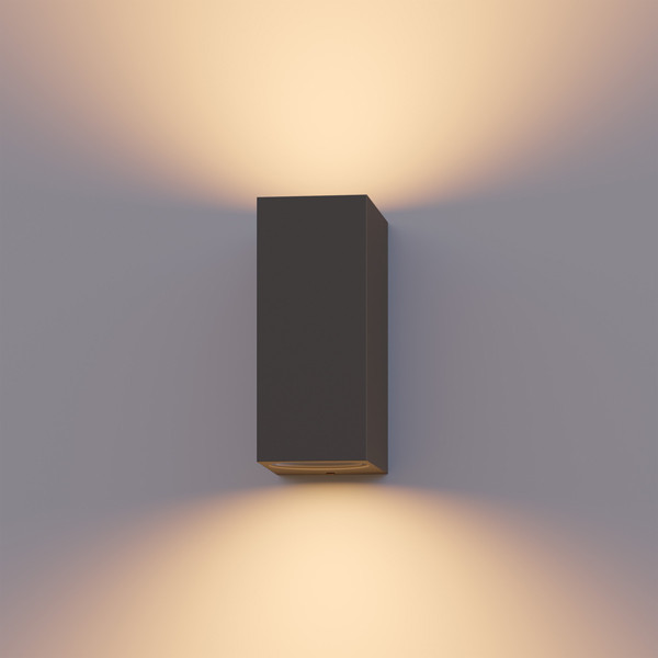 Calex Wandlamp buiten GU10 | Up & Down | Rechthoek | IP54 | Antraciet  LCA01026 - 3