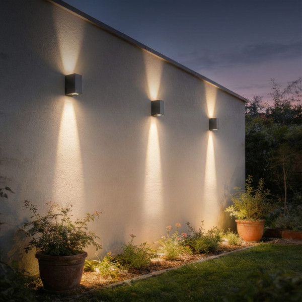 Calex Wandlamp buiten GU10 | Up & Down | Rechthoek | IP54 | Antraciet LCA01026 - 2