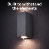 Calex Wandlamp buiten GU10 | Up & Down | Rechthoek | IP54 | Antraciet LCA01026 - 3