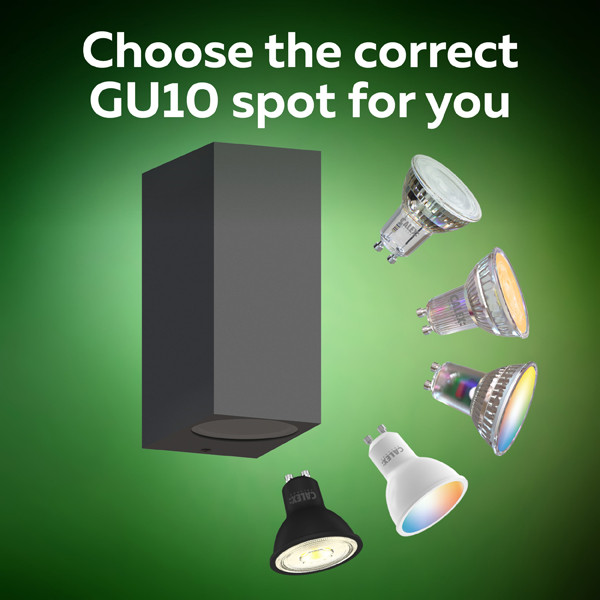 Calex Wandlamp buiten GU10 | Up & Down | Rechthoek | IP54 | Antraciet LCA01026 - 4