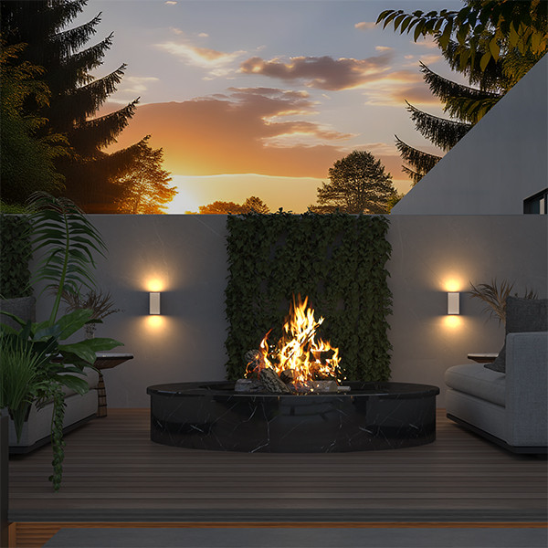 Calex Wandlamp buiten GU10 | Up & Down | Rechthoek | IP54 | Zand LCA01267 - 4