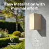 Calex Wandlamp buiten GU10 | Up & Down | Rechthoek | IP54 | Zandkleur LCA01267 - 6