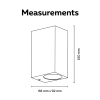 Calex Wandlamp buiten GU10 | Up & Down | Rechthoek | IP54 | Zandkleur LCA01267 - 7