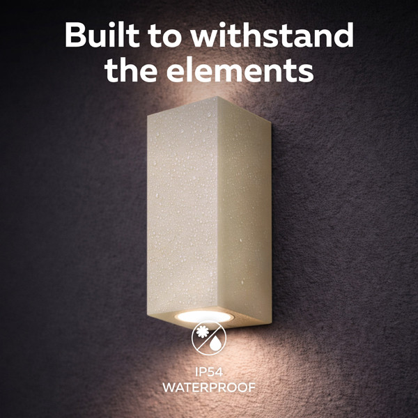 Calex Wandlamp buiten GU10 | Up & Down | Rechthoek | IP54 | Zandkleur LCA01267 - 3