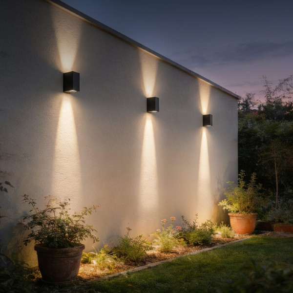 Calex Wandlamp buiten GU10 | Up & Down | Rechthoek | IP54 | Zwart LCA01024 - 2