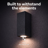 Calex Wandlamp buiten GU10 | Up & Down | Rechthoek | IP54 | Zwart LCA01024 - 3
