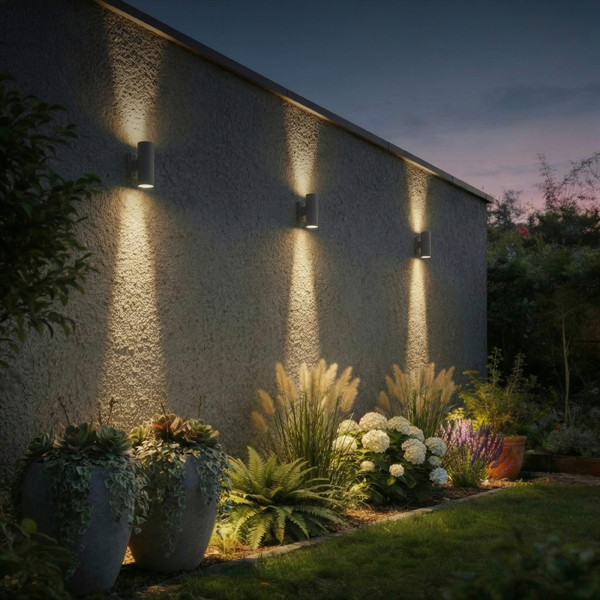 Calex Wandlamp buiten GU10 | Up & Down | Rond | IP54 | Antraciet LCA01029 - 2