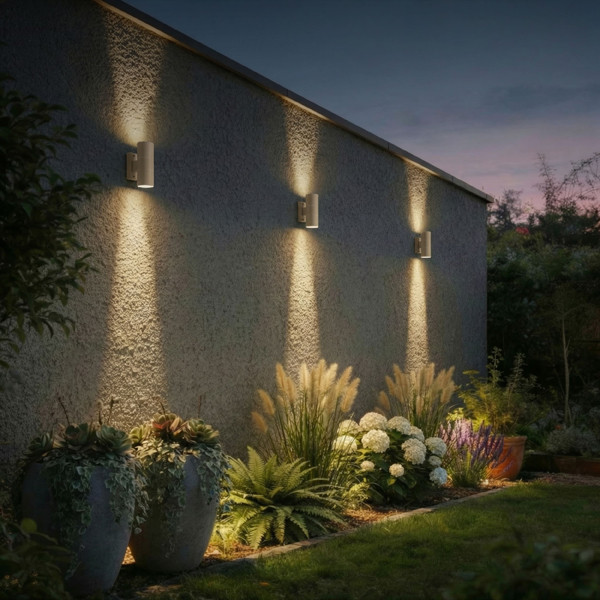Calex Wandlamp buiten GU10 | Up & Down | Rond | IP54 | Zandkleur LCA01270 - 2