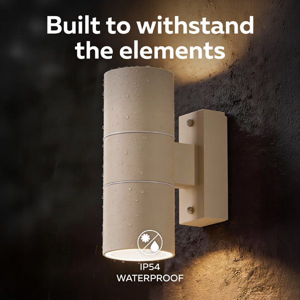 Calex Wandlamp buiten GU10 | Up & Down | Rond | IP54 | Zandkleur LCA01270 - 3