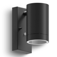 Calex Wandlamp buiten met schemersensor GU10 | Alba | Rond | IP44 | Zwart LCA01166