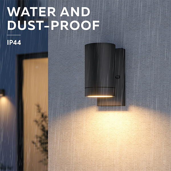 Calex Wandlamp buiten met schemersensor GU10 | Alba | Rond | IP44 | Zwart LCA01166 - 3