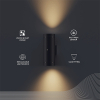 Calex Wandlamp buiten met sensor GU10 | Alba | Up & Down | Rond | IP44 | Zwart  LCA01165 - 2