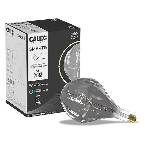 Calex XXL Smart lamp E27 | Organic Evo | Titanium | 2100K | 120 lumen | 6W  LCA00450 - 1
