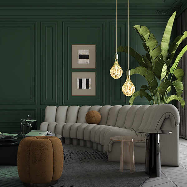Calex XXL lamp E27 | Organic Evo Flamboyant | Deep Green | 1800K | Dimbaar | 6W  LCA00909 - 2
