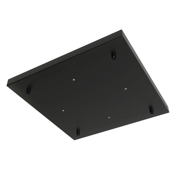 Calex design plafondkap vierkant 4 snoeren (zwart)  LCA00219 - 1