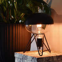 Calex lampvoet E27 | Driepoot met schakelaar | Zwart LCA00582