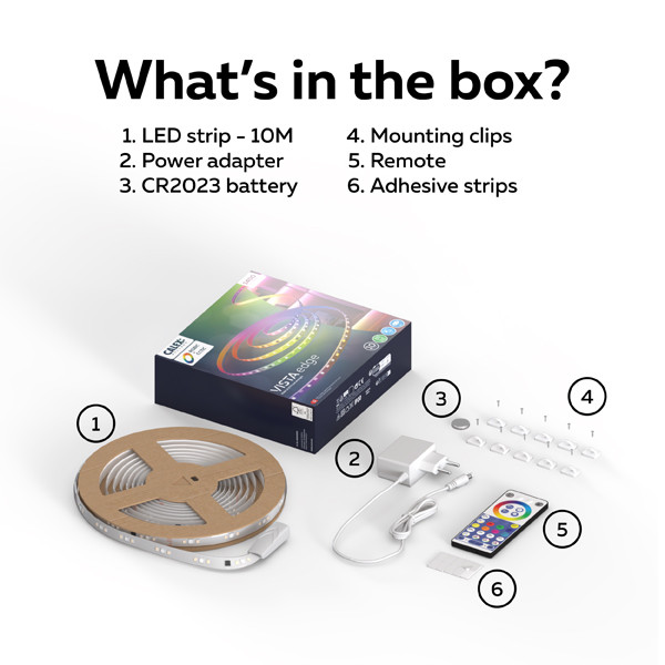 Calex ledstrip 10 meter set | Vista | RGB + 2700-6500K | 1400 lumen | 24W LCA01230 - 7