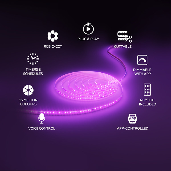 Calex ledstrip 20 meter set | RGB + 2700-6500K | 1040 lumen | 24W LCA01255 - 2