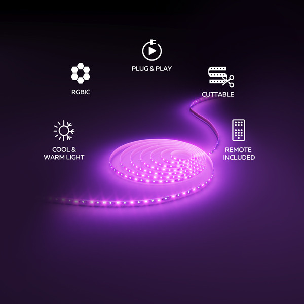 Calex ledstrip 20 meter set | Vista | RGB + 2700-6500K | 1400 lumen | 24W LCA01231 - 2