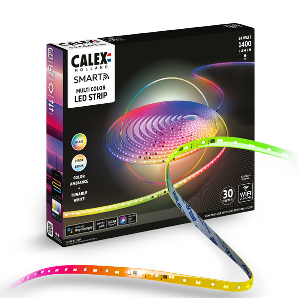 Calex ledstrip 30 meter set | RGB + 2700-6500K | 1040 lumen | 24W LCA01256 - 1