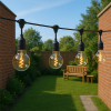 Calex lichtsnoer 10 meter | Vista | 2700K | 8 lampjes | 45 lumen | 12W | Zwart  LCA01179 - 3
