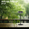 Calex oplaadbare solar tafellamp | Parma | 2700K | Dimbaar | 150 lumen | IP67 | 2.2W | Zwart  LCA01174 - 3