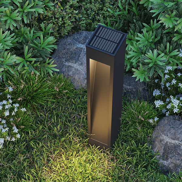 Calex oplaadbare solar tuinpaal | Ivrea | 2000K + 2700K | 50 lumen | IP54 | 2W | Zwart  LCA01175 - 4