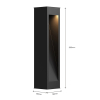 Calex oplaadbare solar tuinpaal | Ivrea | 2000K + 2700K | 50 lumen | IP54 | 2W | Zwart  LCA01175 - 7