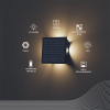 Calex oplaadbare solar wandlamp | Altamura | Vierkant | 2700K | 40 lumen | IP44 | 0.6W | Zwart  LCA01172 - 2