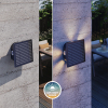 Calex oplaadbare solar wandlamp | Altamura | Vierkant | 2700K | 40 lumen | IP44 | 0.6W | Zwart  LCA01172 - 5