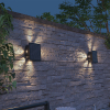 Calex oplaadbare solar wandlamp | Altamura | Vierkant | 2700K | 40 lumen | IP44 | 0.6W | Zwart  LCA01172 - 6