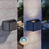 Calex oplaadbare solar wandlamp | Caserta | Up & Down | Vierkant | 2700K | 40 lumen | IP44 | 0.5W | Zwart  LCA01170 - 4
