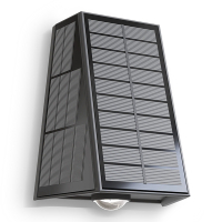 Calex oplaadbare solar wandlamp | Matera | Up & Down | Rechthoek | 2700K | 85 lumen | IP44 | 1.6W | Zwart  LCA01171