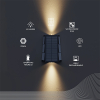 Calex oplaadbare solar wandlamp | Matera | Up & Down | Rechthoek | 2700K | 85 lumen | IP44 | 1.6W | Zwart  LCA01171 - 2