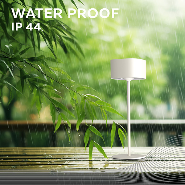 Calex oplaadbare tafellamp | Serino | 2700K | Dimbaar | 90 lumen | IP44 | 2W | Zand  LCA01159 - 3