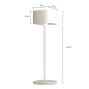 Calex oplaadbare tafellamp | Serino | 2700K | Dimbaar | 90 lumen | IP44 | 2W | Zand  LCA01159 - 6