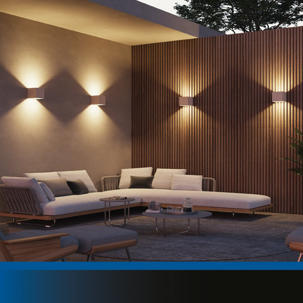 Calex oplaadbare wandlamp buiten | Falerna | 2700K | IP44 | Zand | 2 stuks LCA01228 - 3