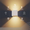 Calex oplaadbare wandlamp buiten | Volterra | Up & Down | Vierkant | 2700K | 170 lumen | IP44 | 1.5W | Wit  LCA01155 - 2
