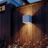 Calex oplaadbare wandlamp buiten | Volterra | Up & Down | Vierkant | 2700K | 170 lumen | IP44 | 1.5W | Wit  LCA01155 - 4