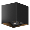 Calex oplaadbare wandlamp buiten | Volterra | Up & Down | Vierkant | 2700K | 170 lumen | IP44 | 1.5W | Zwart  LCA01036 - 1