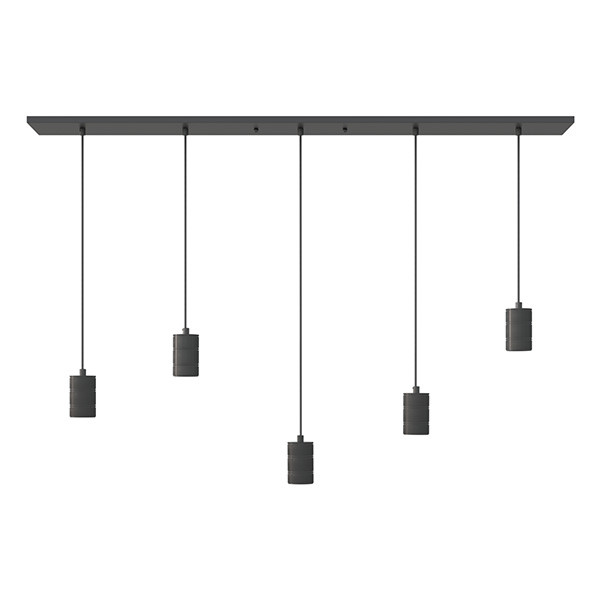 Calex pendels E27 | 5 stuks met plafondplaat | 133 cm | Zwart  LCA00872 - 2